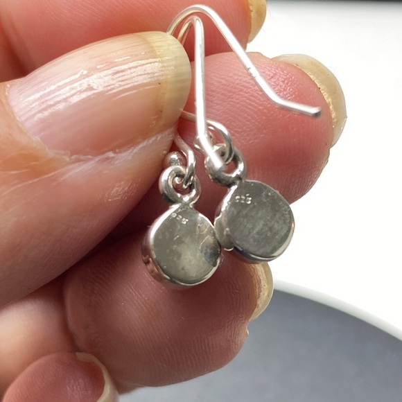 🆕 Chalama Black OPAL earrings ❤️🩷🖤Solid Sterling Silver 925🔥🔥🔥 - Picture 5 of 5